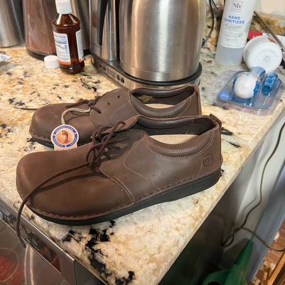 By Birkenstock, Footprints, Medium Brown, Lace-up flats, w/drop heel🐾 - Picture 12 of 14